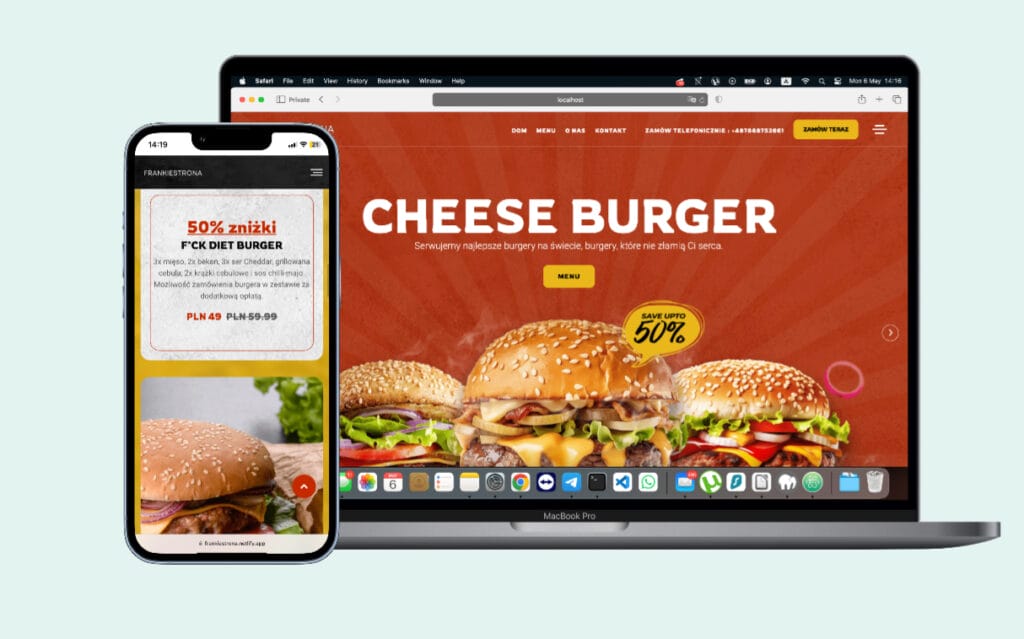 Frankiestrona Burger Delivery Website